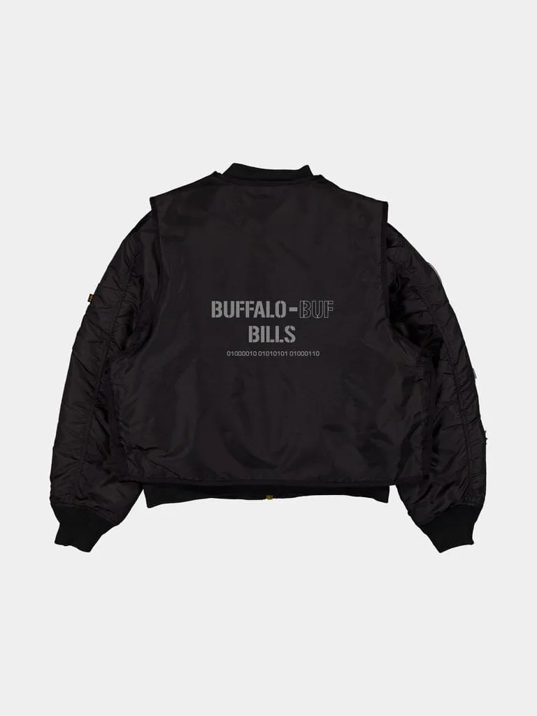 Alpha Industries Buffalo Bills MA-1 gilet noir nylon