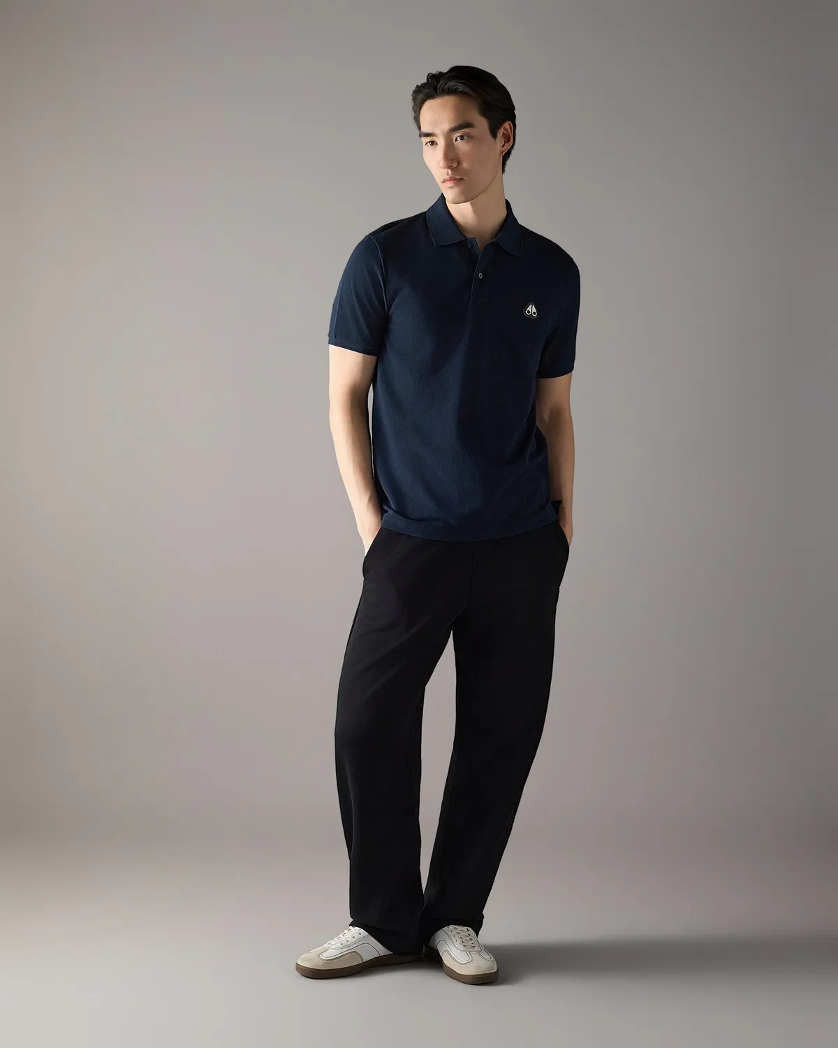 Moose Knuckles Everett polo marine coton
