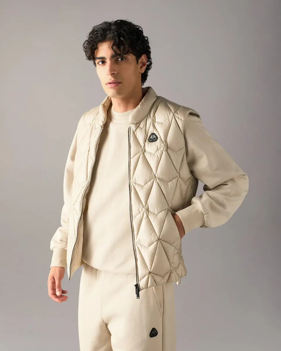 Moose Knuckles Iceberg gilet duvet alabaster matelassé