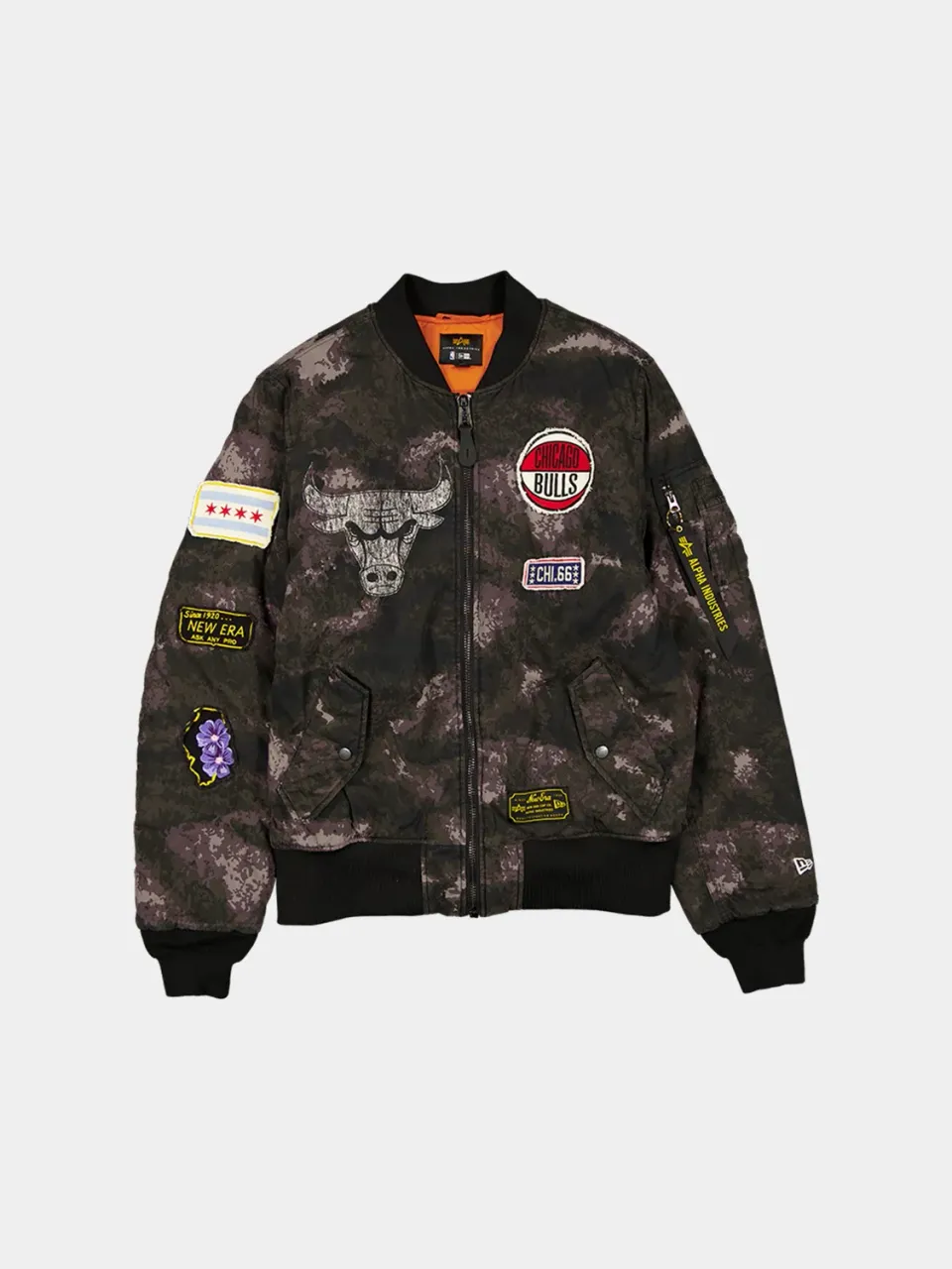 Alpha Industries MA-1 Bulls bomber black camo réversible