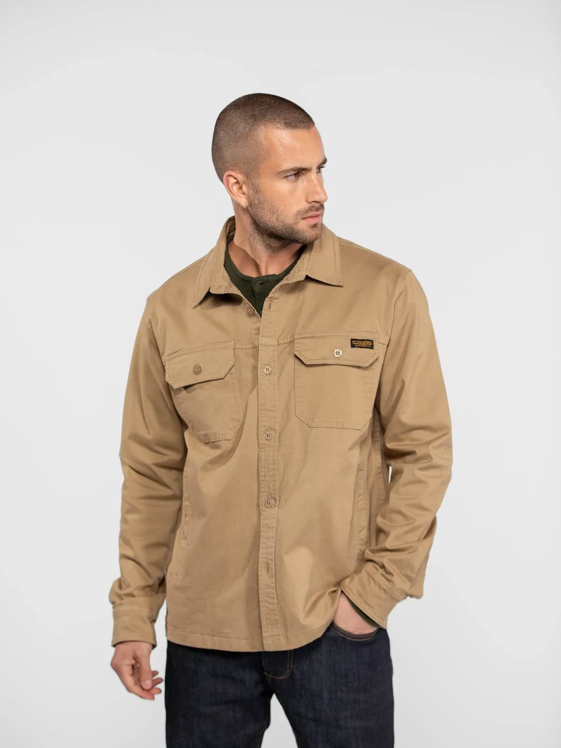 Daytona Comdrill surchemise worker homme Beige serge coton