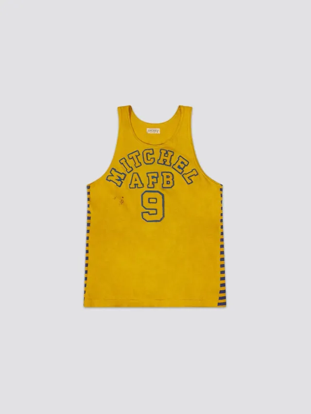 Alpha Industries Vintage Mitchell maillot basket jaune S coton
