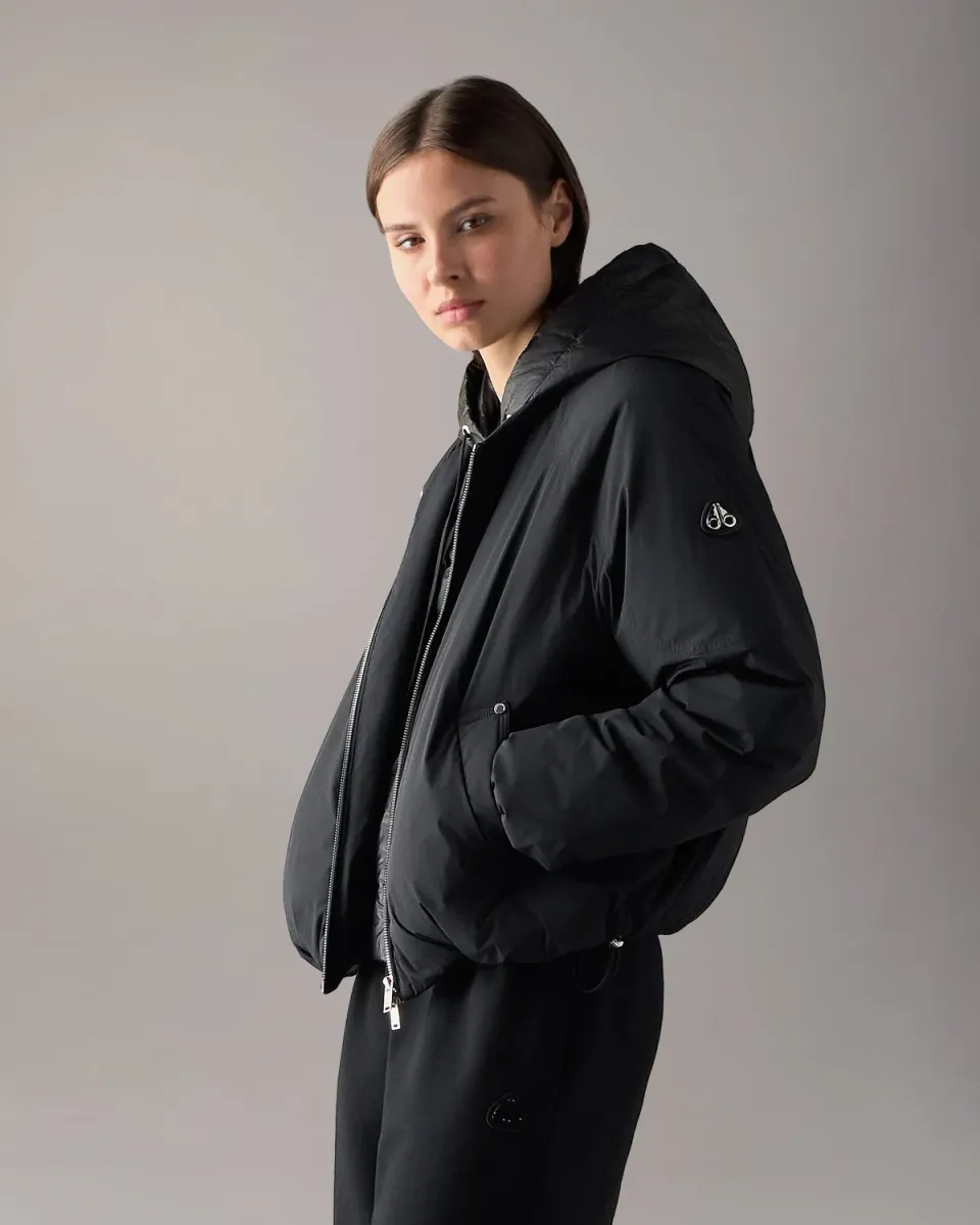 Moose Knuckles Tegan Bomber Duvet Noir Légère Femme