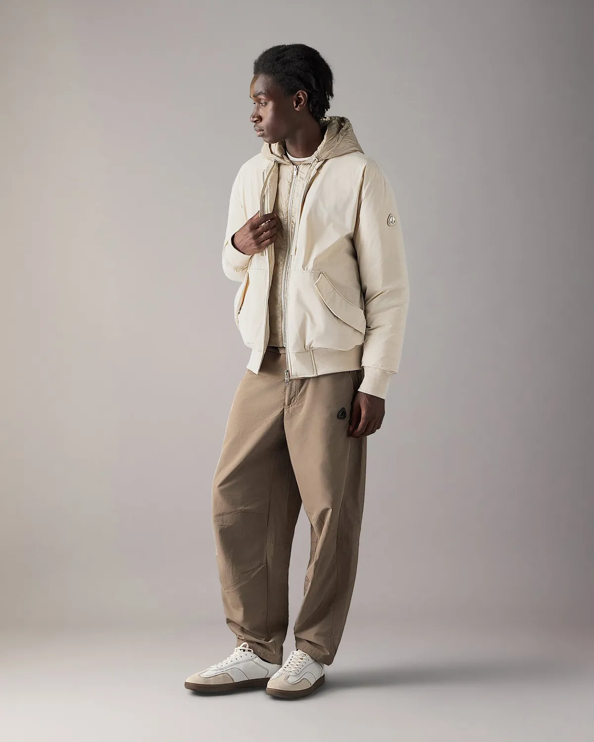 Moose Knuckles Brixton Down Bomber blouson alabaster