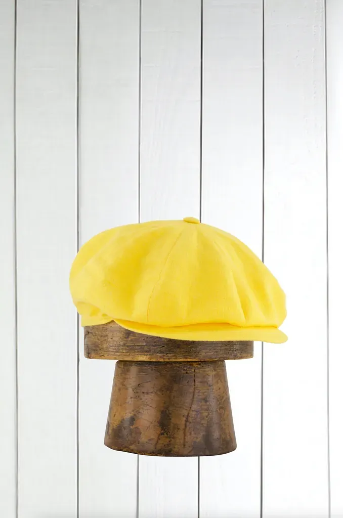 Hollington casquette lin jaune usage quotidien