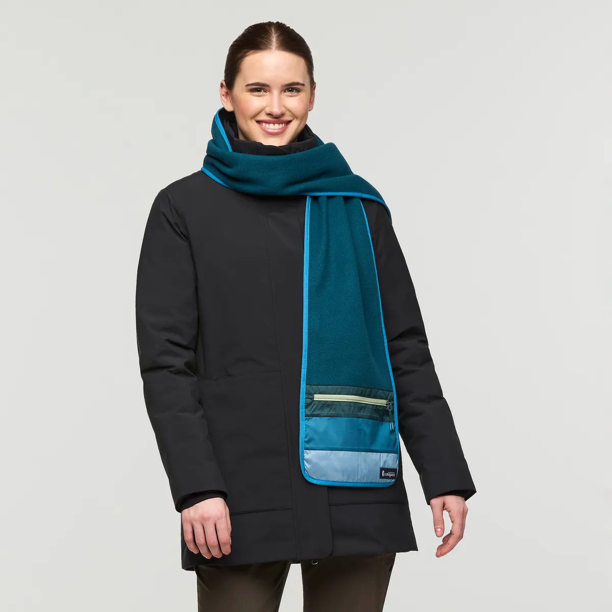 Cotopaxi Teca Fleece Scarf écharpe River Bed poche zippée