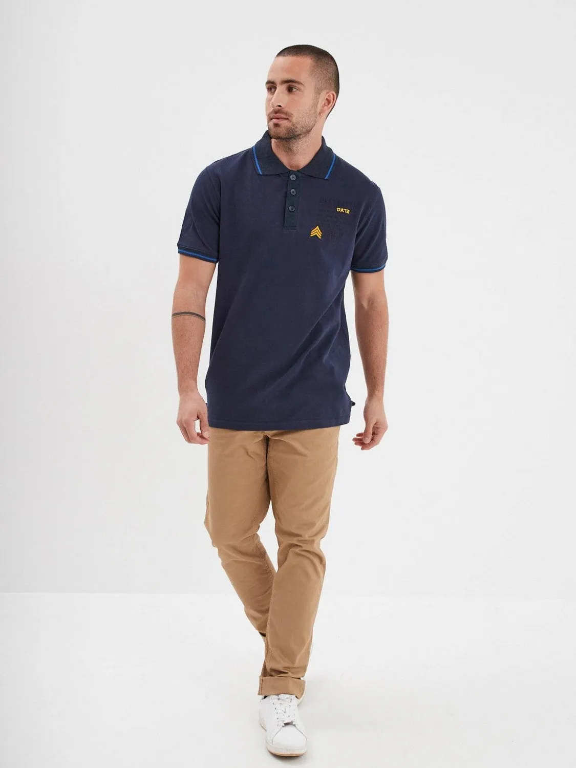 Daytona Gage polo militaire homme kaki piqué coton
