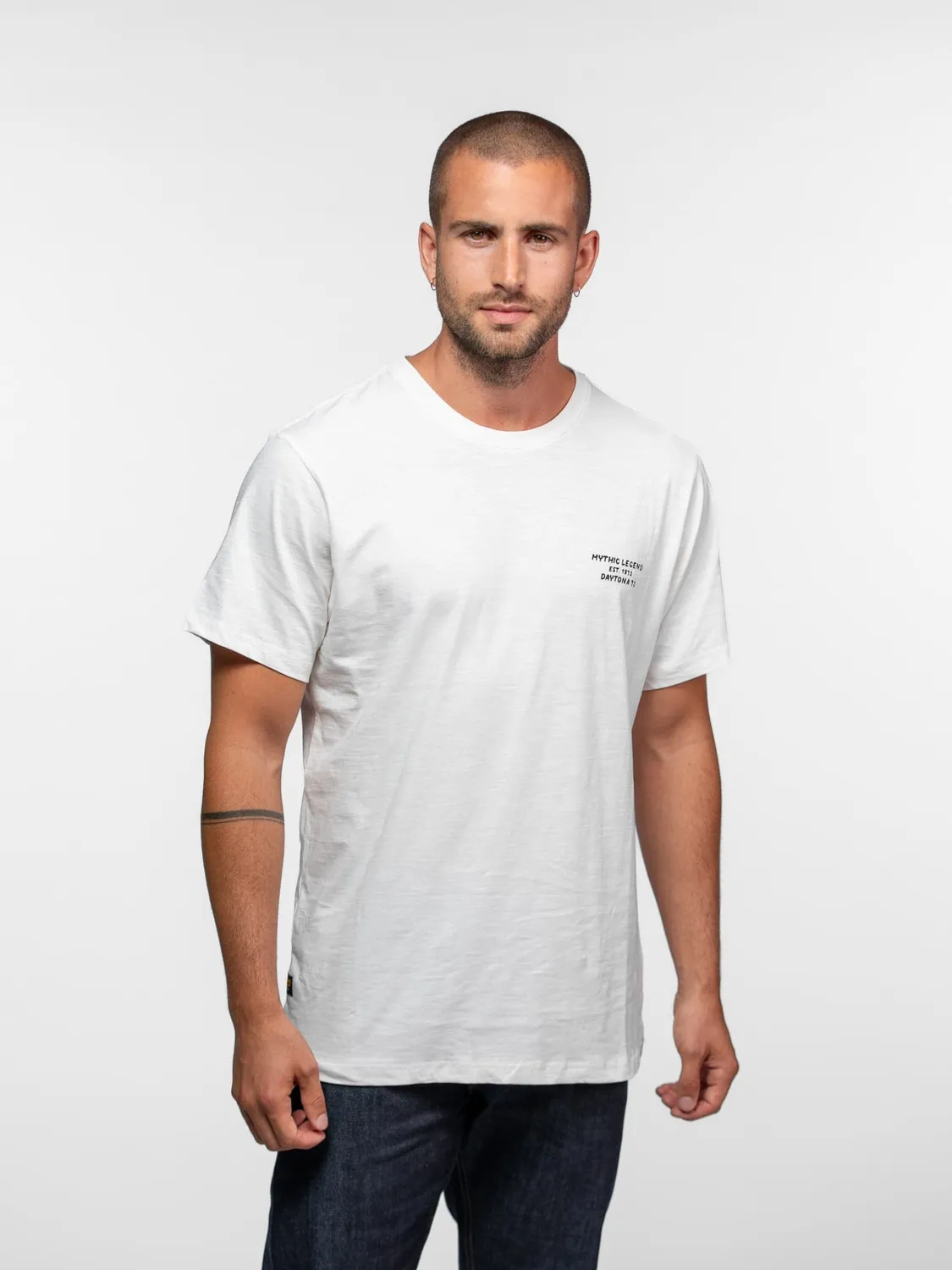 Daytona Sandell t-shirt moto vintage écru