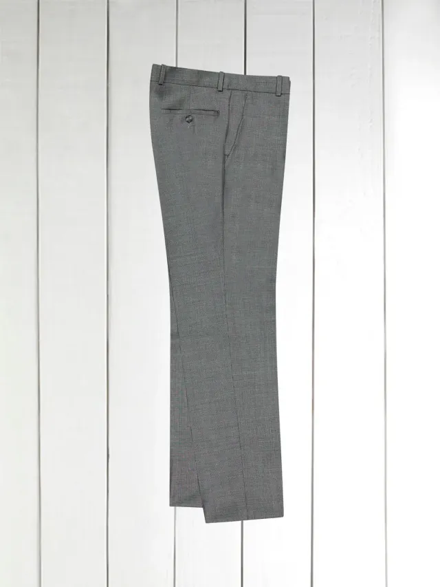 Hollington Siza Natté pantalon laine gris Super 130 taille 42