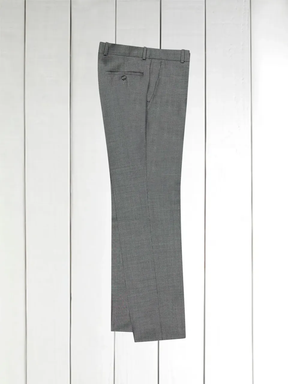 Hollington Siza Natté pantalon laine gris Super 130 taille 42