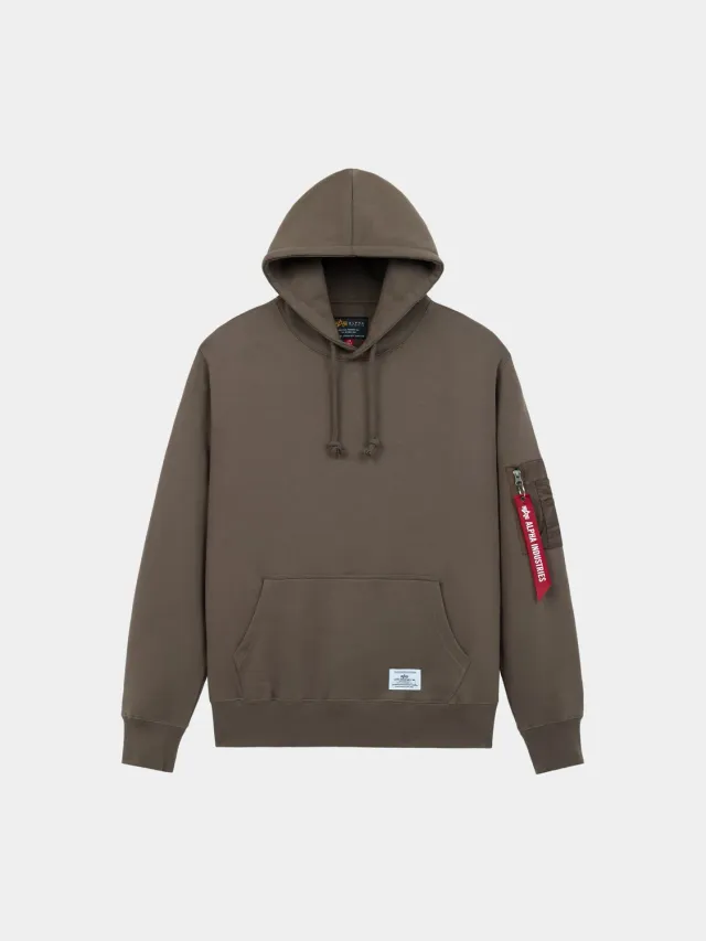 Alpha Industries Utility Pocket hoodie marron coton