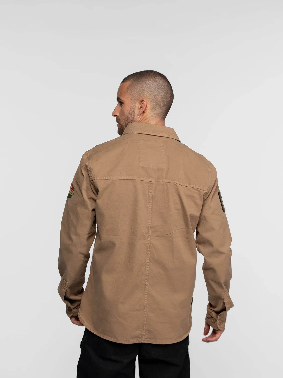 Daytona Jeffmarti surchemise militaire Beige coton