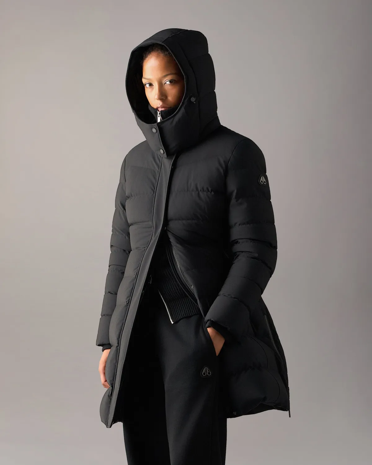 Moose Knuckles Watershed Down Parka parka noir long