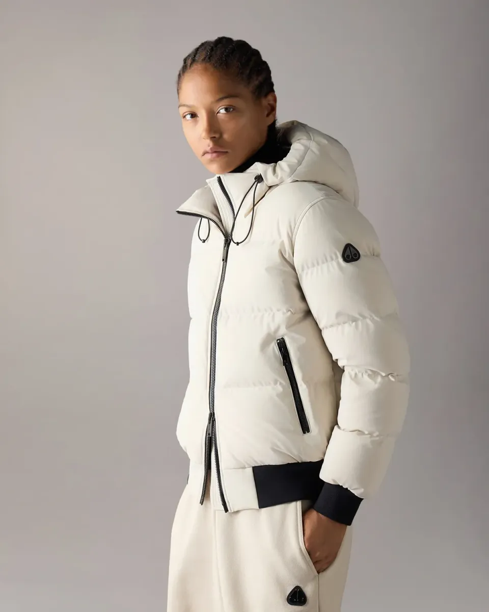 Moose Knuckles Soho Down Bomber bomber albâtre femme
