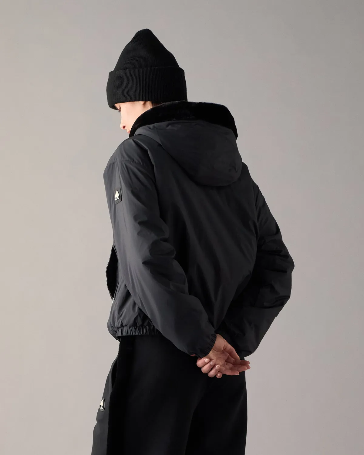 Moose Knuckles Eaton Bunny hoodie réversible noir