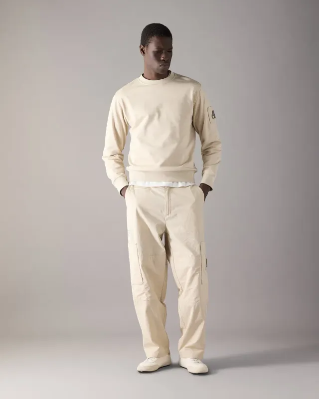 Moose Knuckles Hartsfield Crewneck sweat alabaster coton