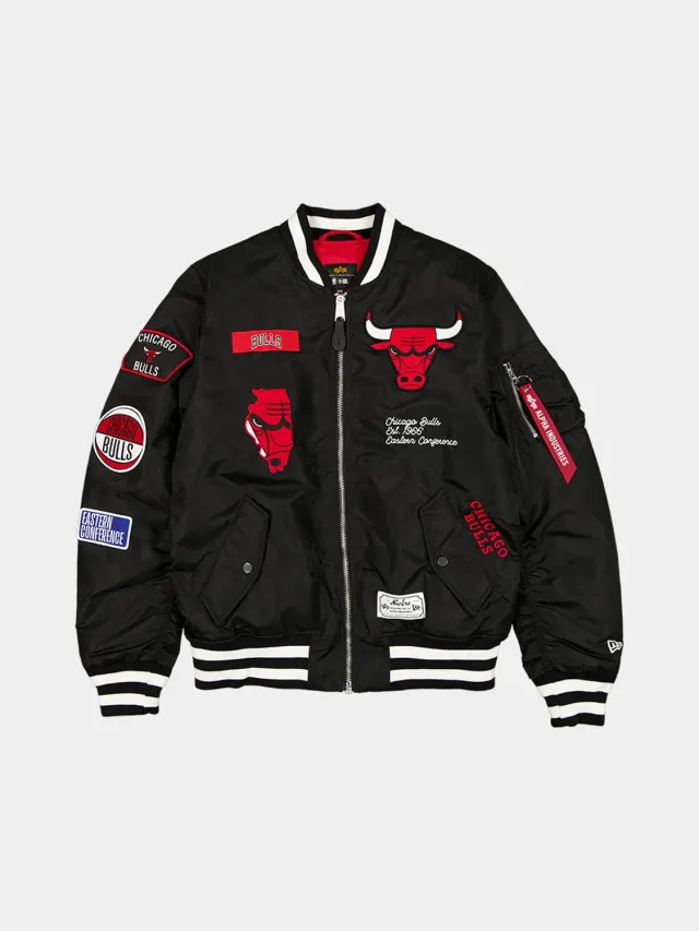 Alpha Industries MA-1 Chicago Bulls New Era bomber noir
