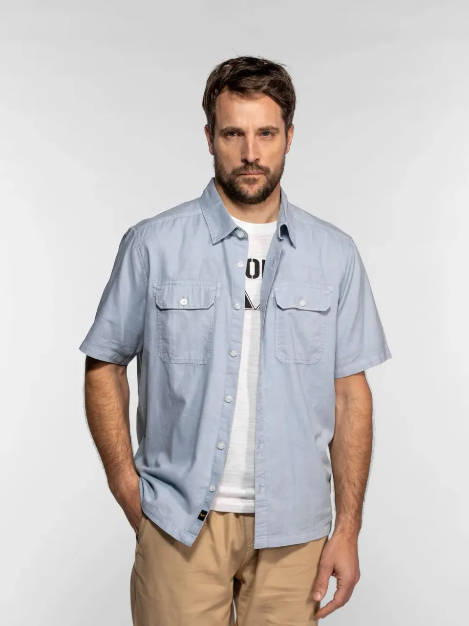 DAYTONA Amador chemisette lin homme almond