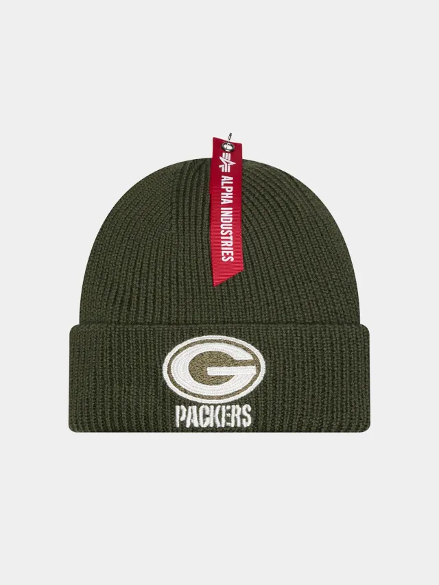 Alpha Industries x New Era bonnet Green Bay Packers laine