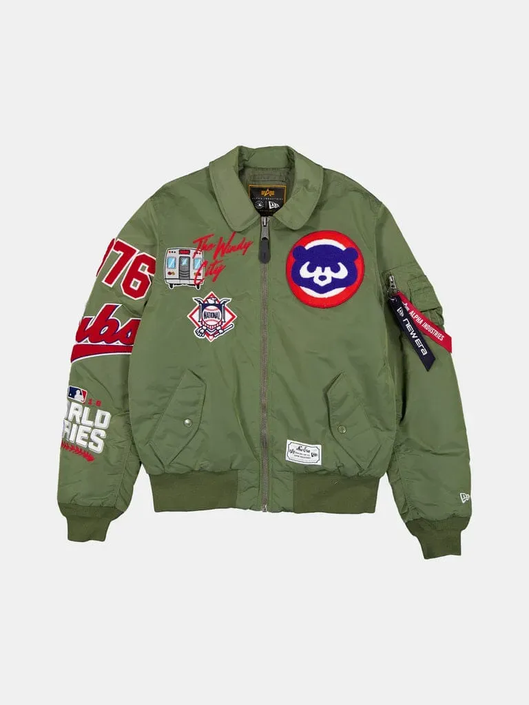 Alpha Industries MA-1 Chicago Cubs Blouson Vert Nylon