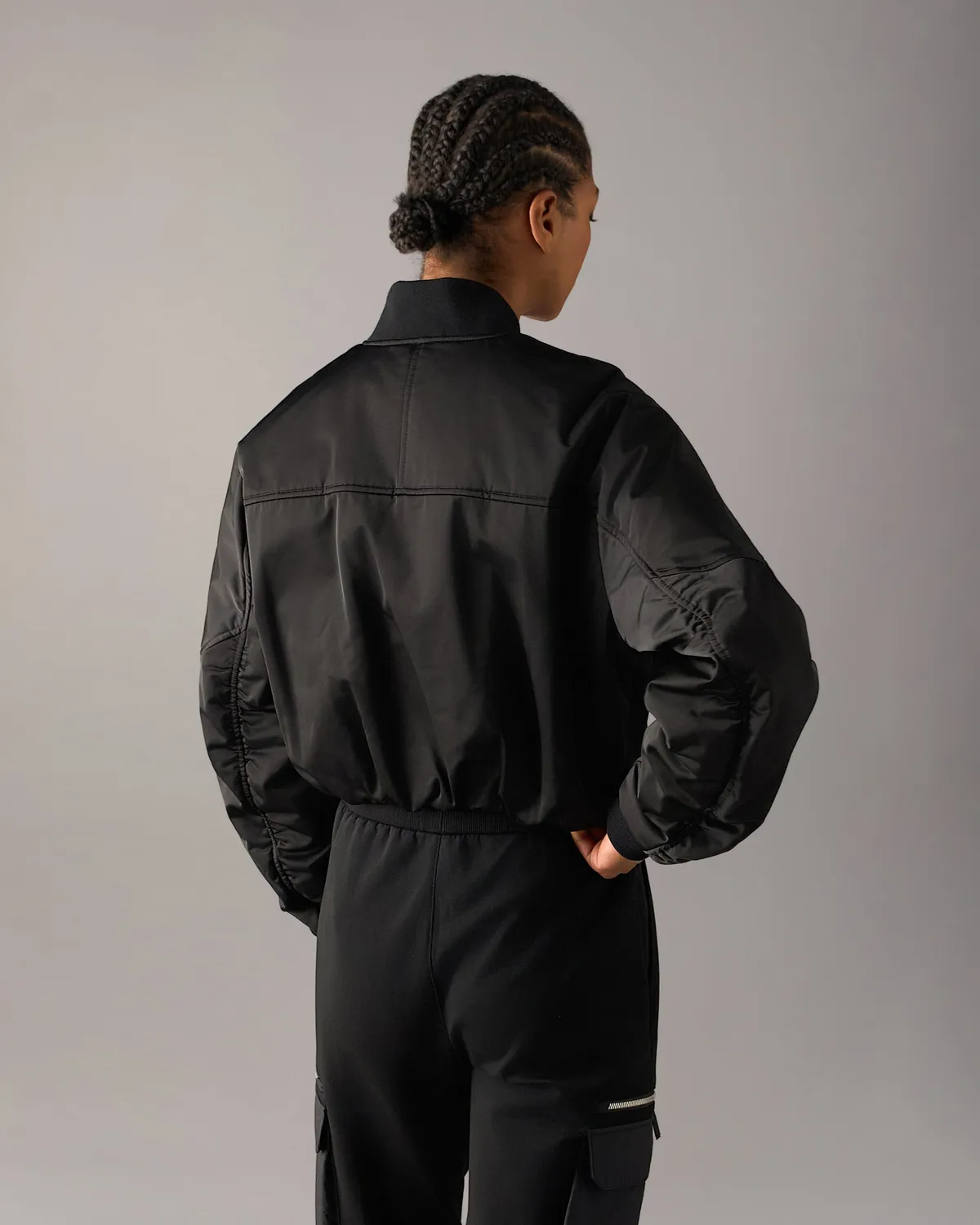 Moose Knuckles Drift Satin bomber noir