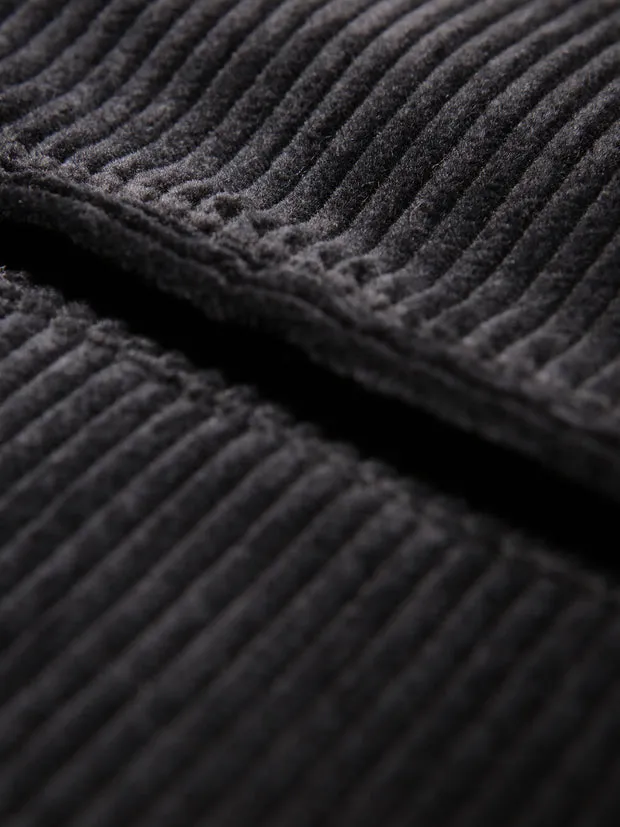 Hollington Siza pantalon ajusté velours laine noir