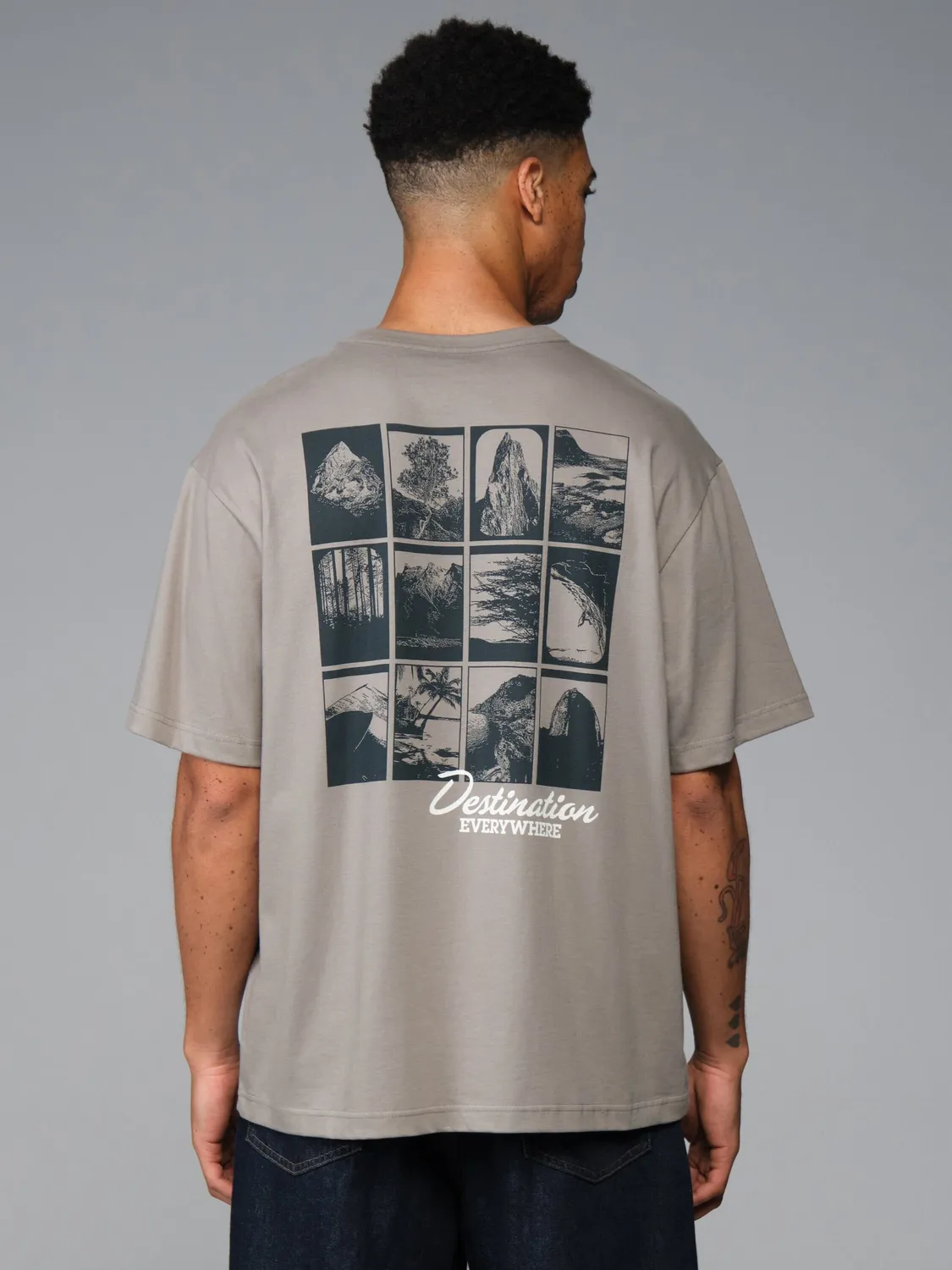 Alpha Industries Essential Destination t-shirt homme gris coton