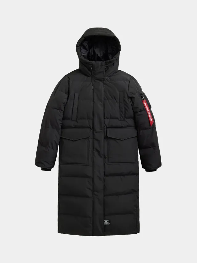 Alpha Industries Sierra Long parka puffer femme noir grand froid