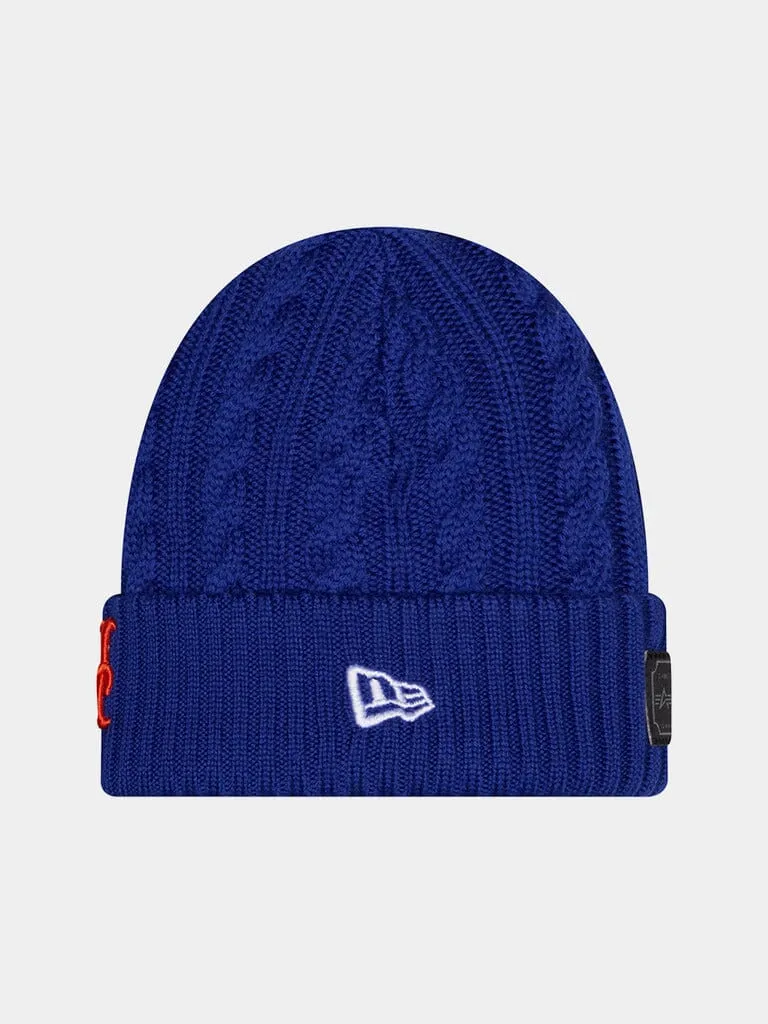Alpha Industries New York Mets bonnet bleu mérinos