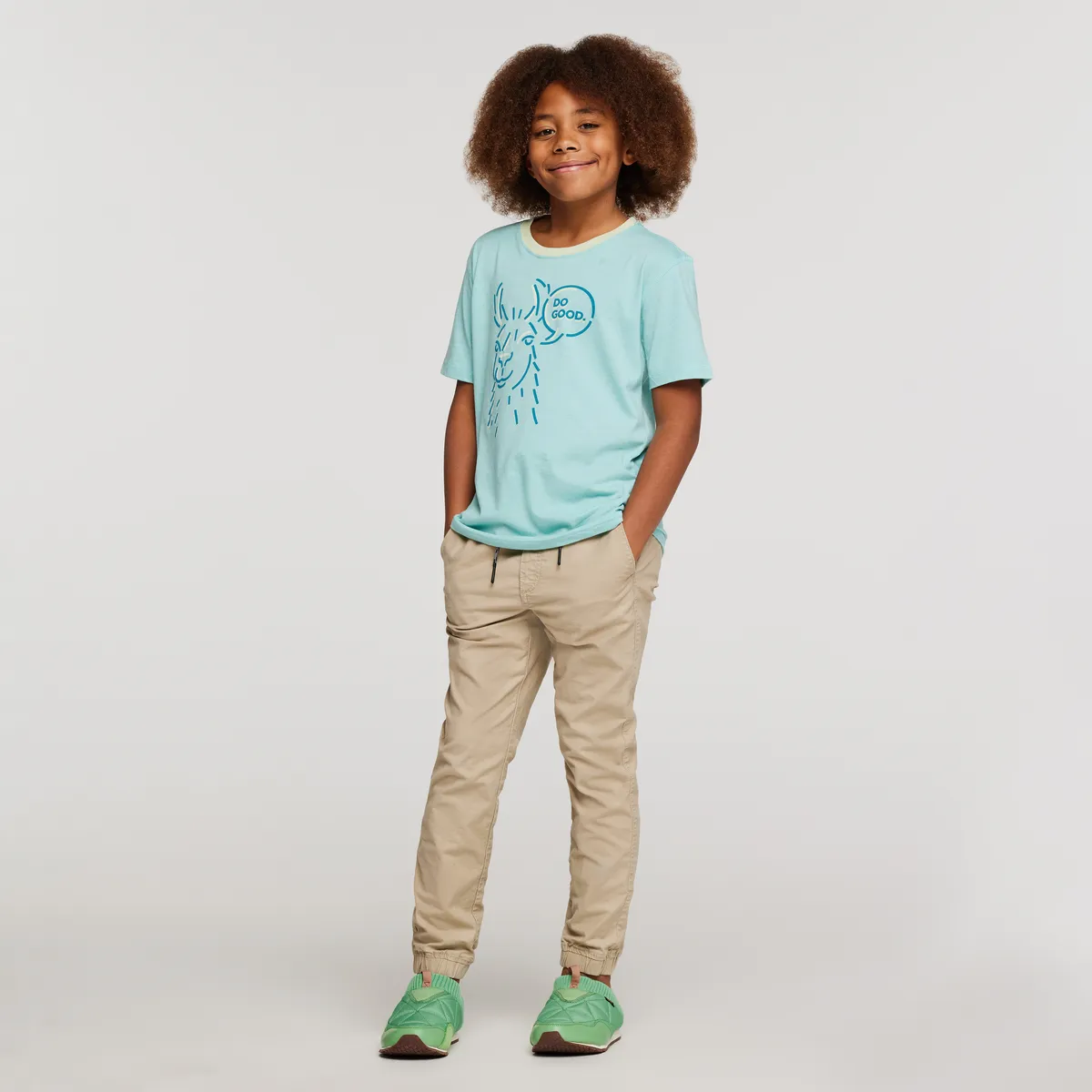 Cotopaxi Talking Llama t-shirt enfant Sea Glass