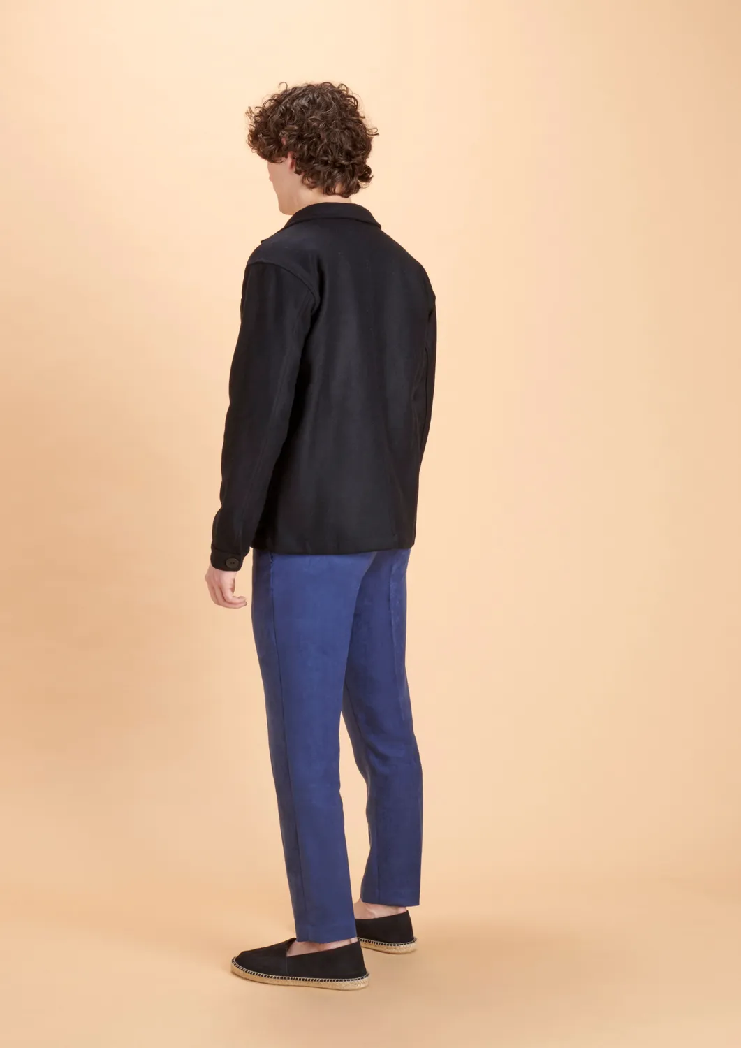 Soubacq Le Bleu Carino veste de travail laine cachemire