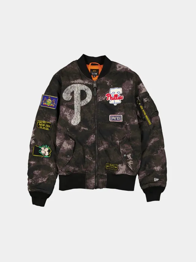 Alpha Industries MA-1 Phillies blouson bomber camouflage noir réversible