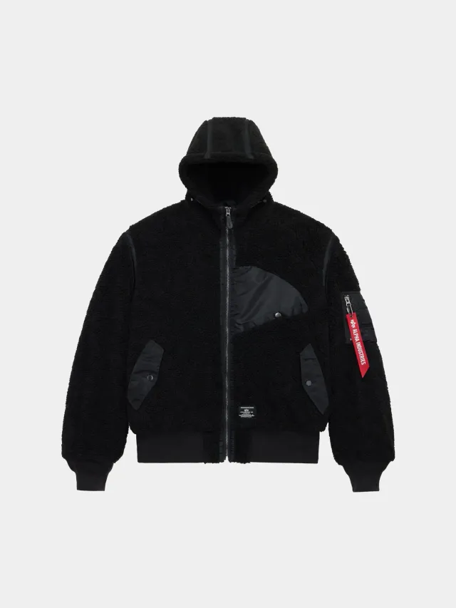 Alpha Industries Sherpa Onion Quilting Flight Jacket blouson noir sherpa