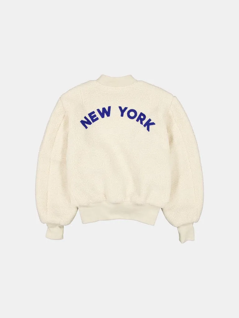 Alpha Industries Mets MA-1 Sherpa bomber femme cream royal doux