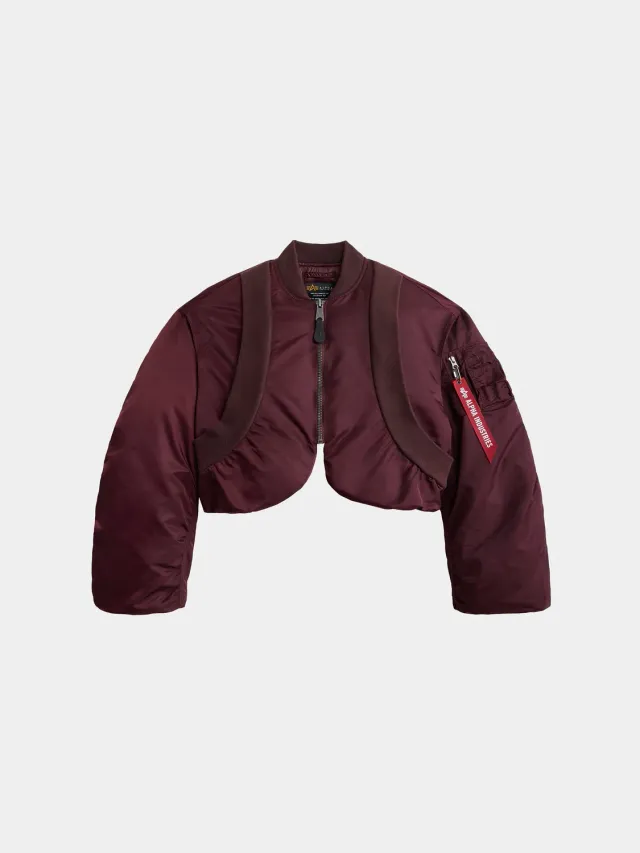 Alpha Industries Knit Rib MA-1 bomber femme cedar red