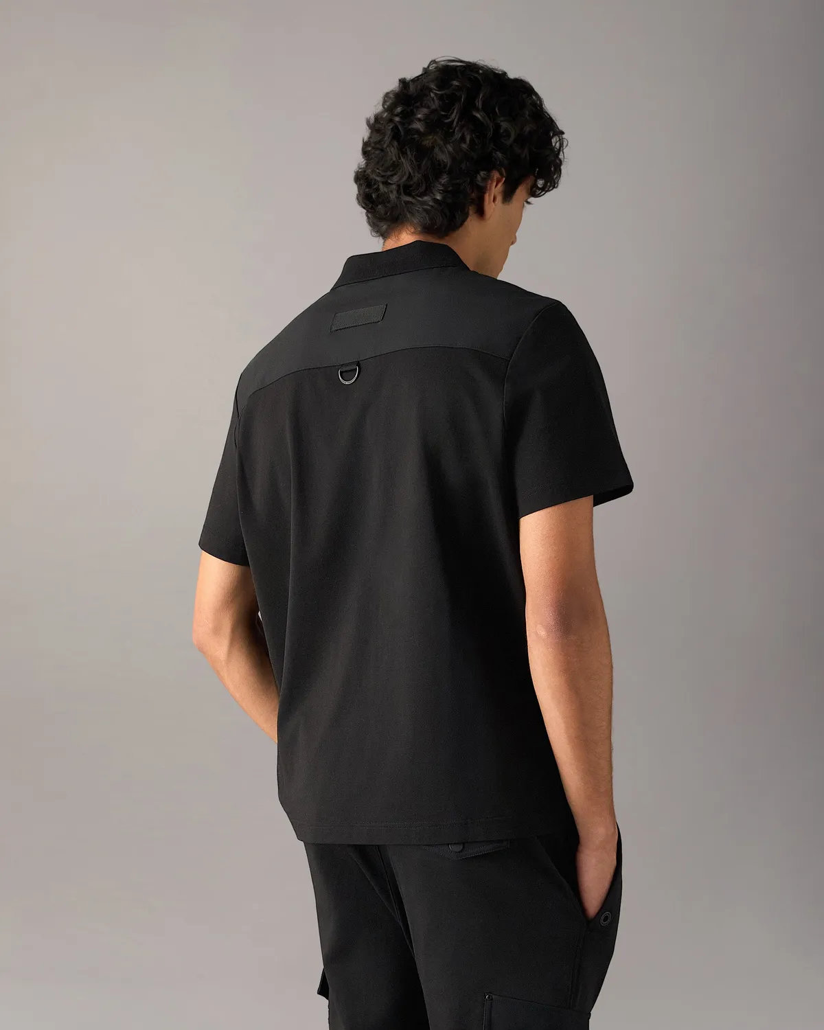 Moose Knuckles Dalon polo noir logo