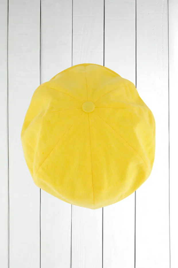Hollington casquette lin jaune usage quotidien