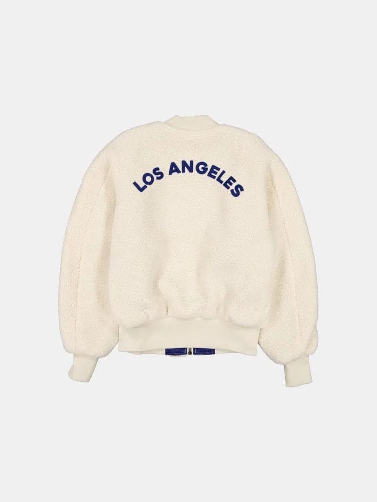 Alpha Industries MA-1 Dodgers Blouson Femme Crème Sherpa