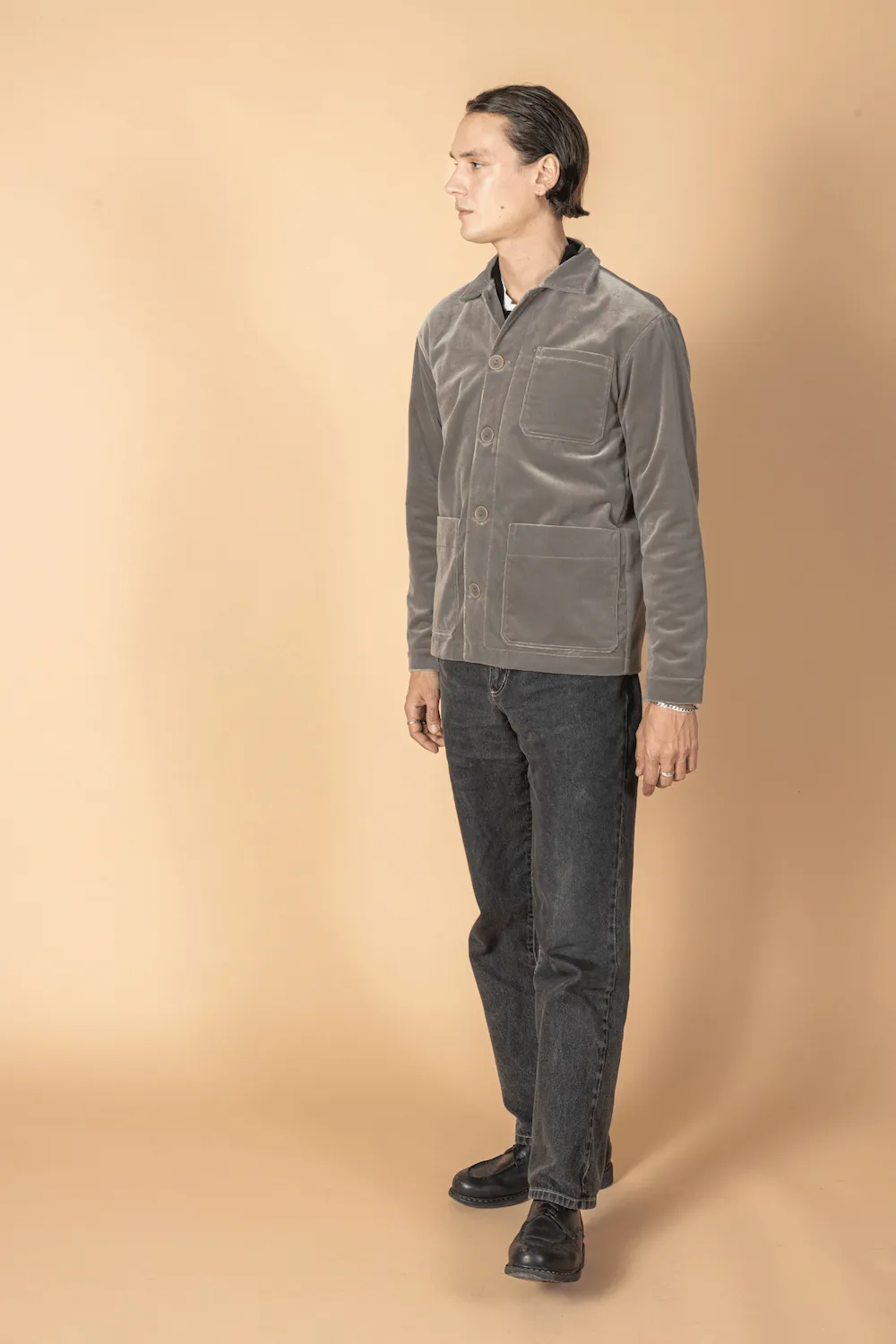 SOUBACQ Le Bleu Opale veste velours bleue fête