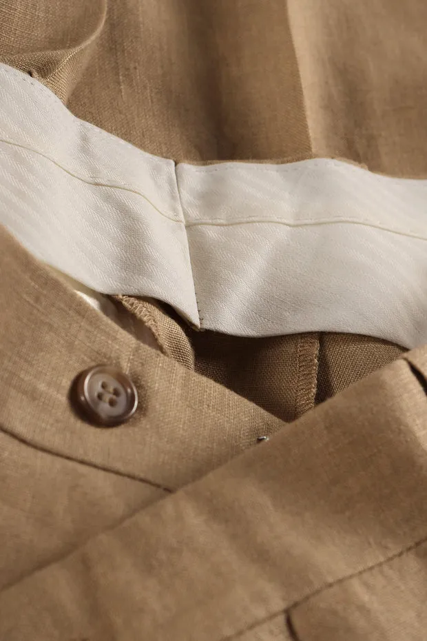 Hollington Siza pantalon lin latte pur