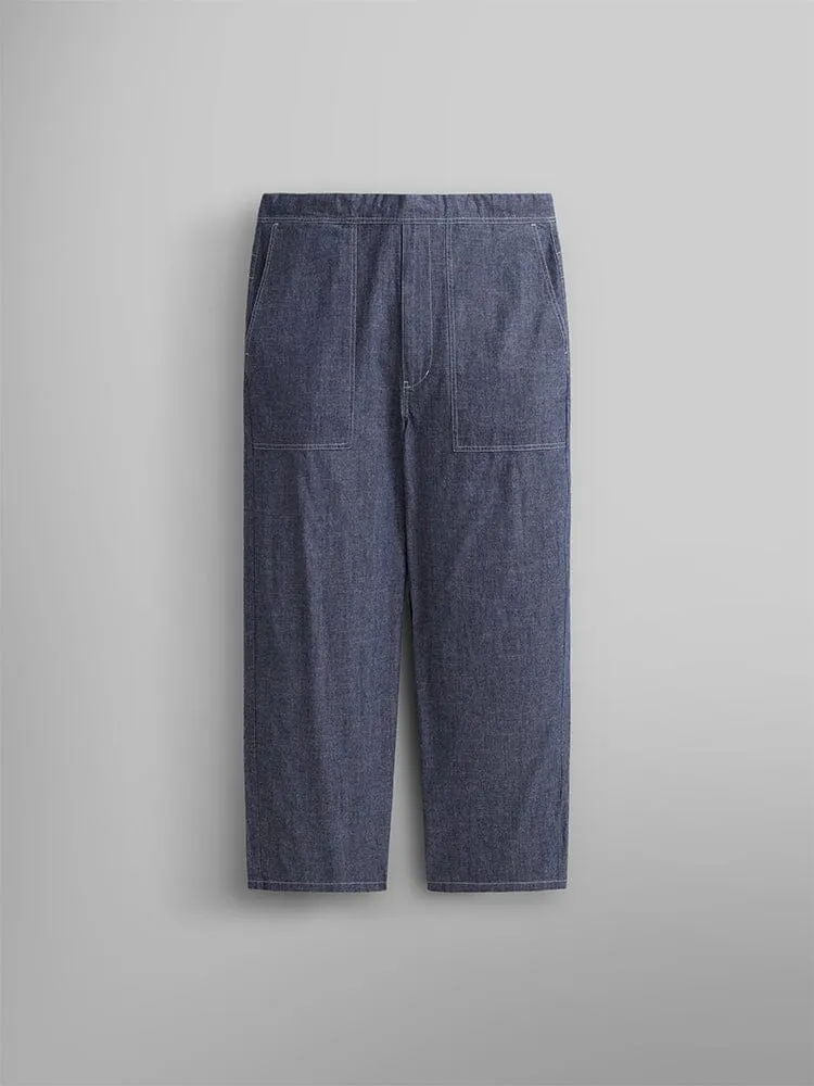 Alpha Industries Wide Leg pantalon large coton gris bleu