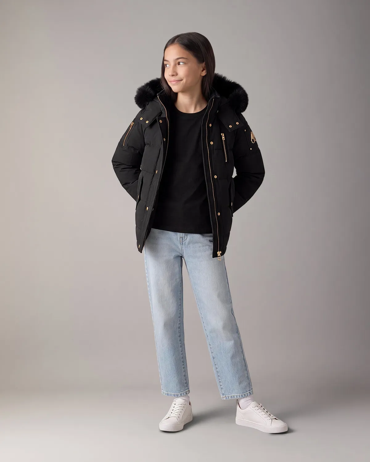 Moose Knuckles Gold Original 3Q doudoune enfant noire