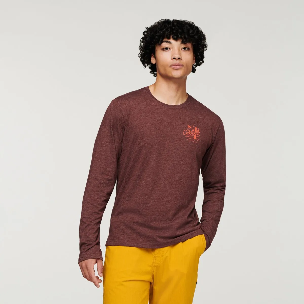 Cotopaxi Hello Llama t-shirt homme Chestnut manches longues