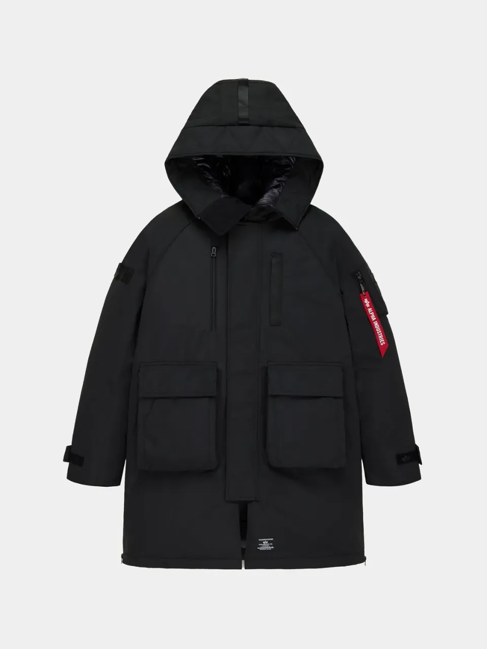 Alpha Industries Sergeant parka duvet noire genoux hiver