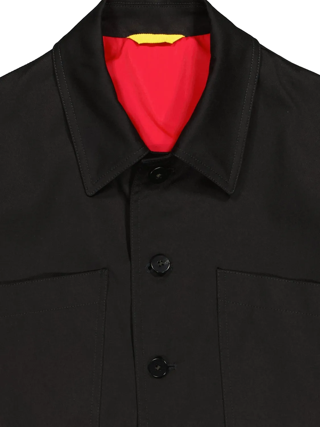 Hollington Lyon veste coton stretch noire col charpentier