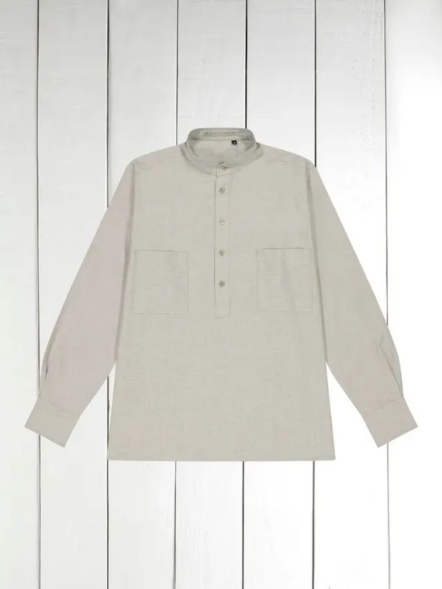 Hollington Lichen chemise oxford col mao coton