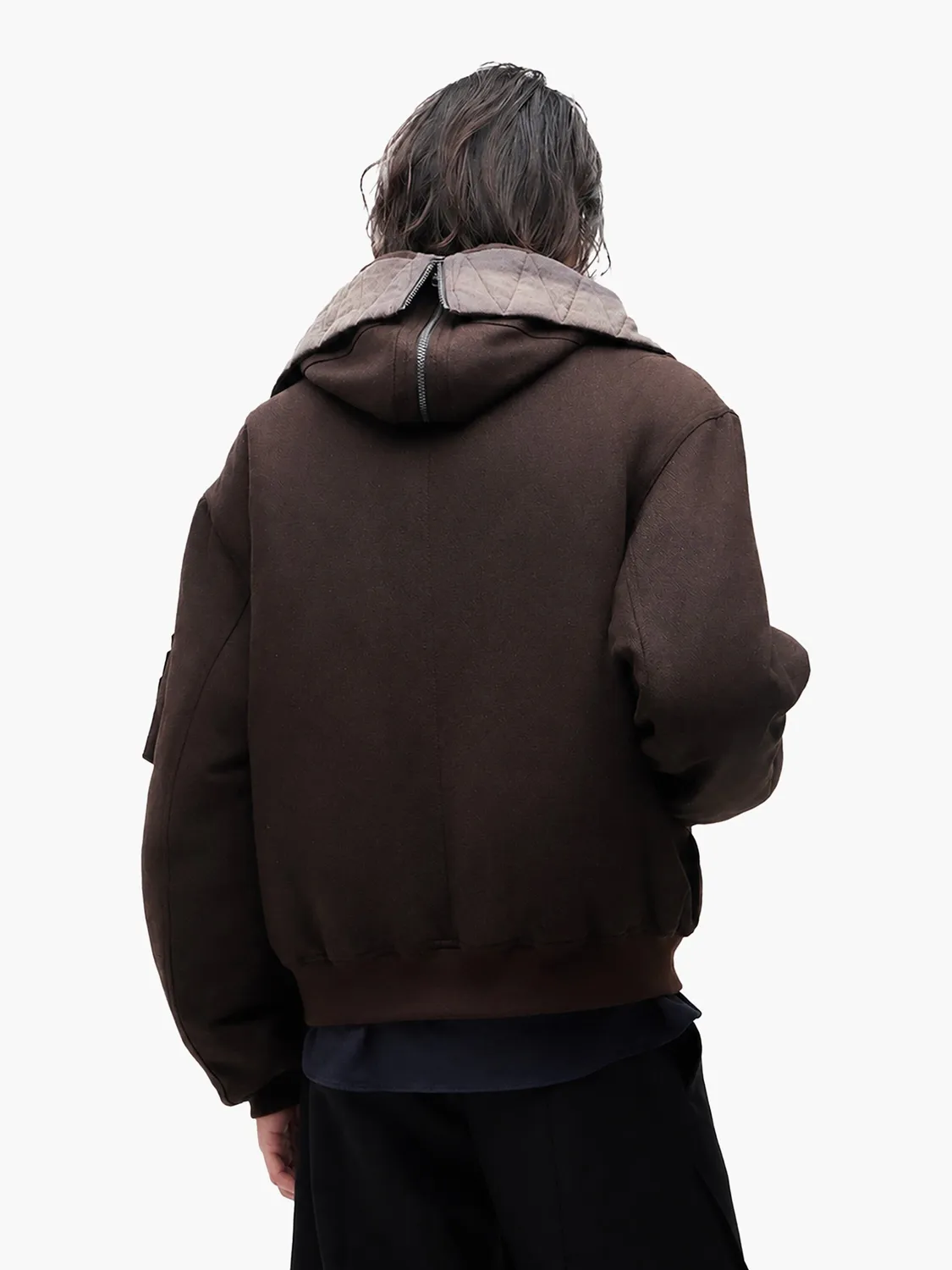 Alpha Industries Jiyong Kim Sun-Bleached Split-Hood blouson marron laine