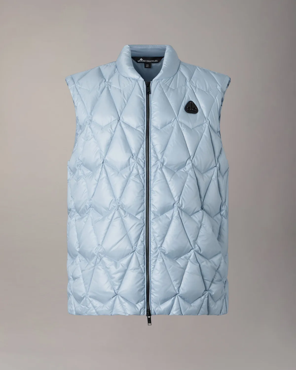 Moose Knuckles Iceberg Quilt Down Vest gilet blue ice matelassé