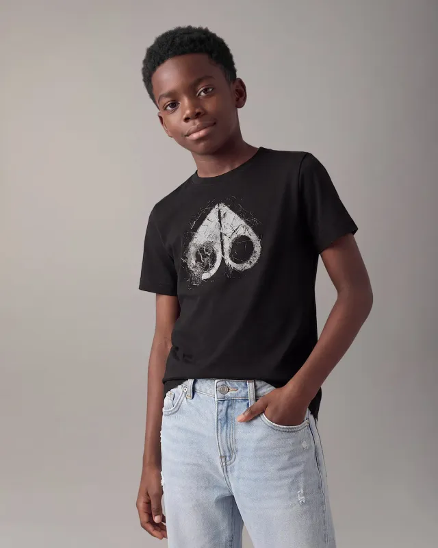 Moose Knuckles Icebreak t-shirt logo noir enfant