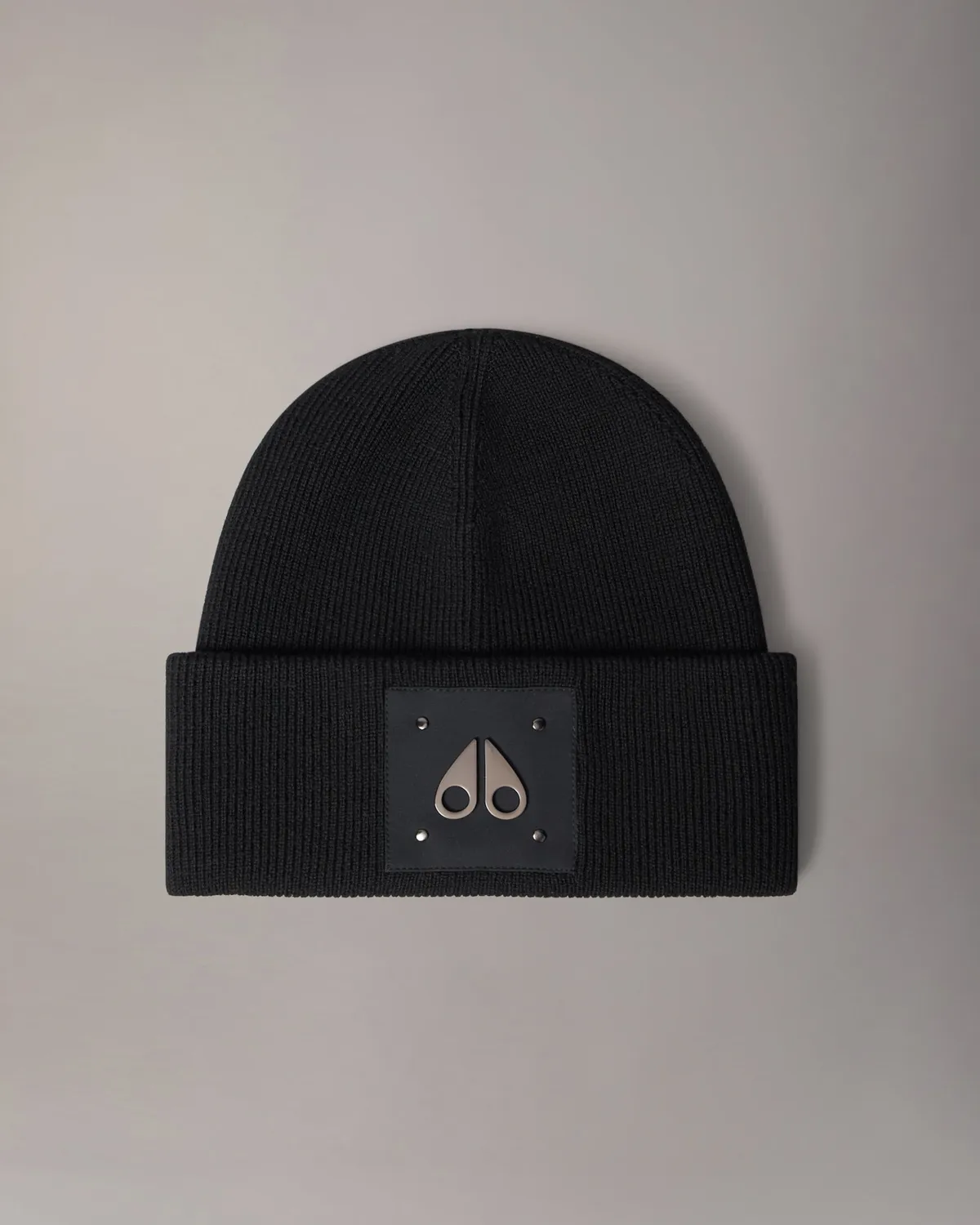 Moose Knuckles Logo Icon Wool bonnet laine noir taille unique